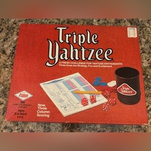 Vintage 1973 Triple Yahtzee Game-Milton Bradley